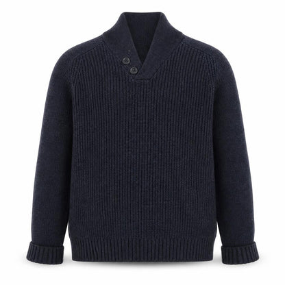 Next Mens Blue Henley Knit Acrylic Jumper Size L
