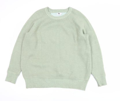 Kin by John Lewis Men's Green Cotton Wool Crew Neck Jumper Size S