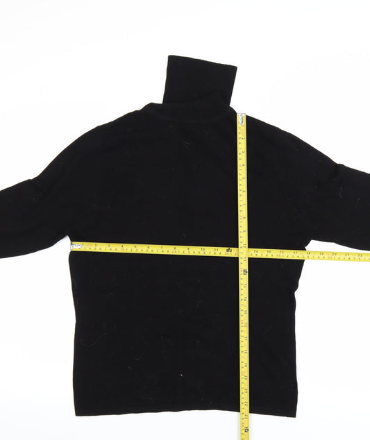 Casual Express Women Black Roll Neck Long Sleeve Knit Top M