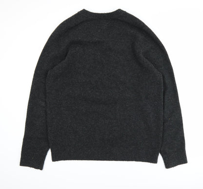 GAP Men’s Grey Wool Blend V-Neck Pullover Jumper Size L