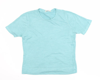 Marks and Spencer Women's Blue Acrylic Knit T-Shirt Size 16