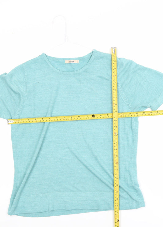 Marks and Spencer Women's Blue Acrylic Knit T-Shirt Size 16