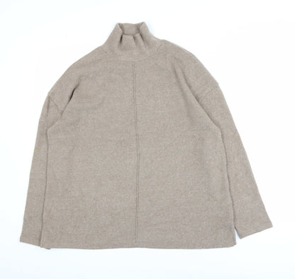 George Women’s Beige Roll Neck Jumper Size S 8-10 Relaxed Fit