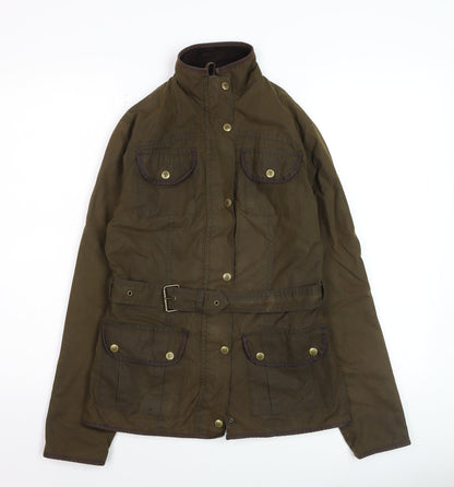 Womens UK Size 8 Elveden Square Brown Field Jacket