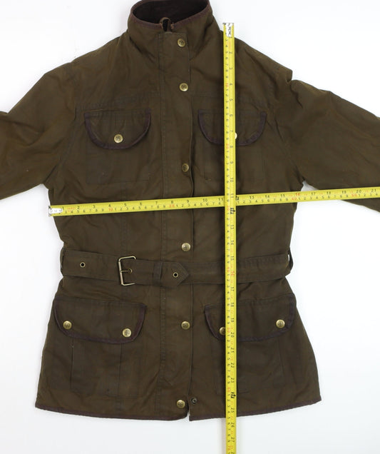 Womens UK Size 8 Elveden Square Brown Field Jacket