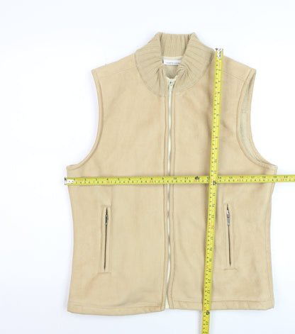 Country Casuals Womens Beige Fleece Waistcoat Bodywarmer M