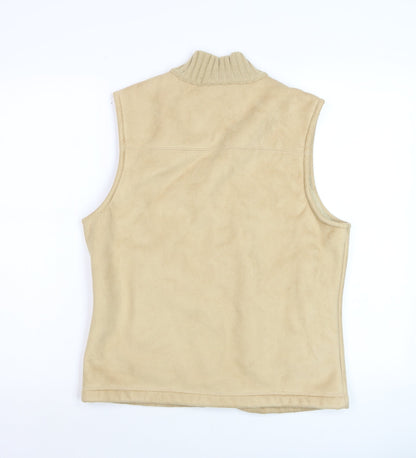 Country Casuals Womens Beige Fleece Waistcoat Bodywarmer M