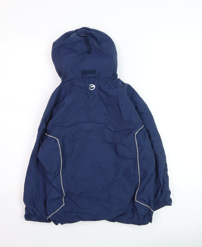 Sprayway Boys Blue Waterproof Hooded Parka Coat Age 8