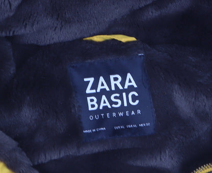 Womens UK Size XL Zara Yellow Puffer Jacket