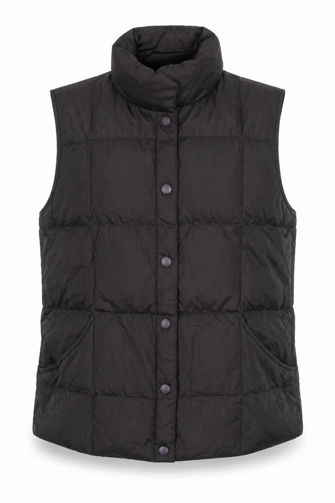 Womens UK Size S Lands' End Black Puffer Jacket