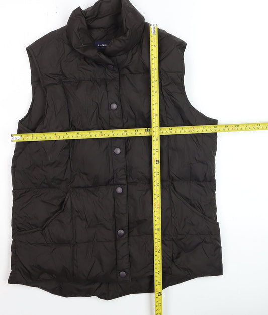 Womens UK Size S Lands' End Black Puffer Jacket