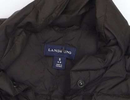 Womens UK Size S Lands' End Black Puffer Jacket