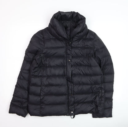 Womens UK Size 12 Mango Black Puffer Jacket
