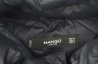 Womens UK Size 12 Mango Black Puffer Jacket