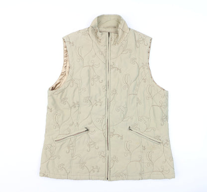 Womens UK Size 14 EAST Beige Quilted Coat