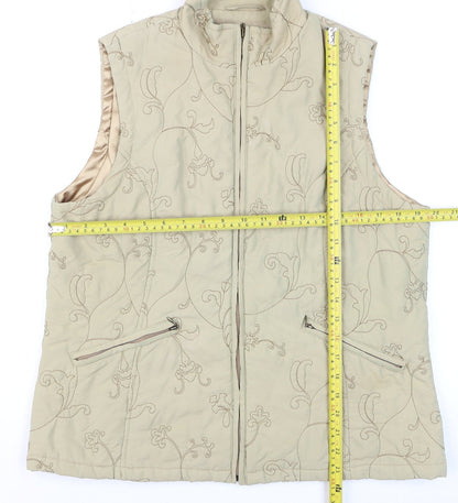 Womens UK Size 14 EAST Beige Quilted Coat