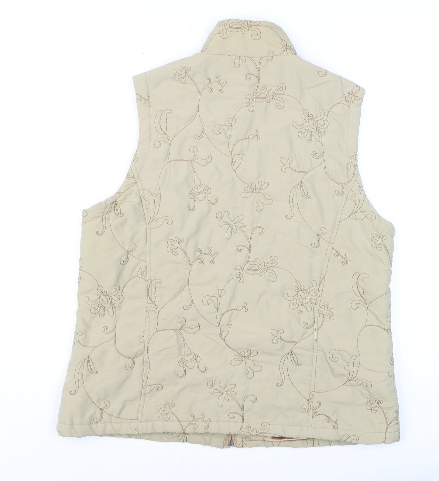 Womens UK Size 14 EAST Beige Quilted Coat