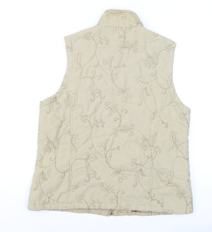 Womens UK Size 14 EAST Beige Quilted Coat