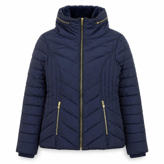 Womens UK Size 12 Oasis Blue Puffer Jacket
