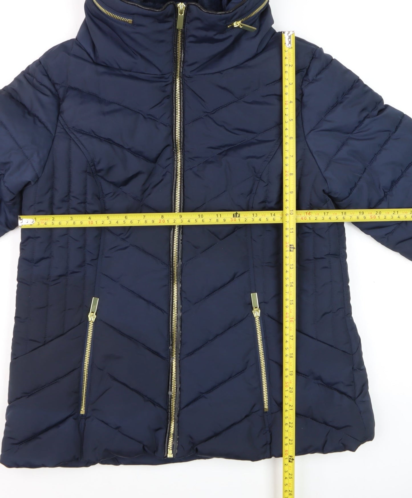 Womens UK Size 12 Oasis Blue Puffer Jacket