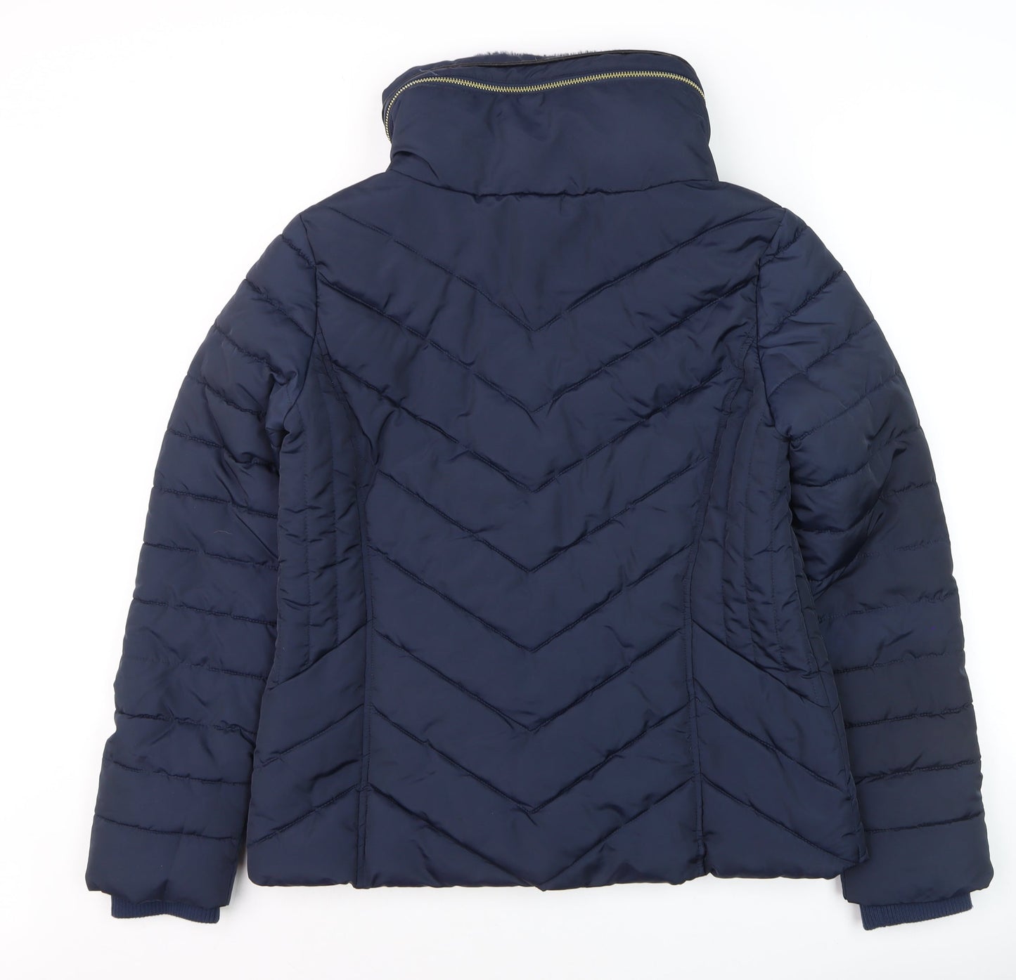 Womens UK Size 12 Oasis Blue Puffer Jacket