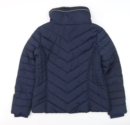 Womens UK Size 12 Oasis Blue Puffer Jacket