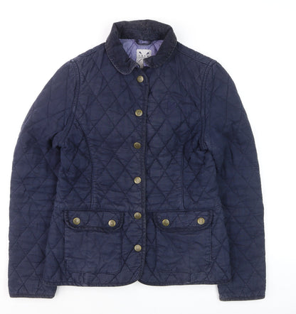 Womens UK Size 8 Crew Clothing Co. Blue Quilted Coat