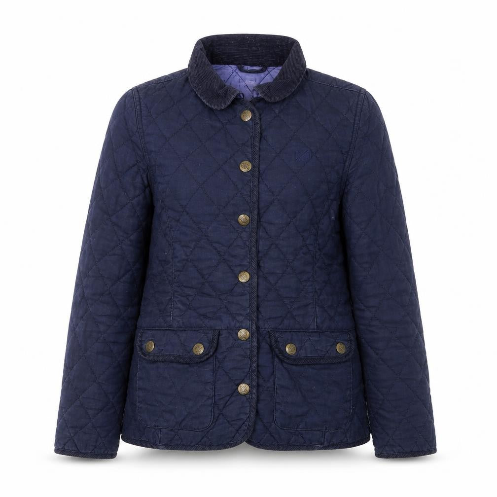 Womens UK Size 8 Crew Clothing Co. Blue Quilted Coat