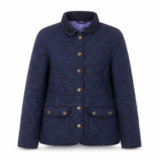Womens UK Size 8 Crew Clothing Co. Blue Quilted Coat