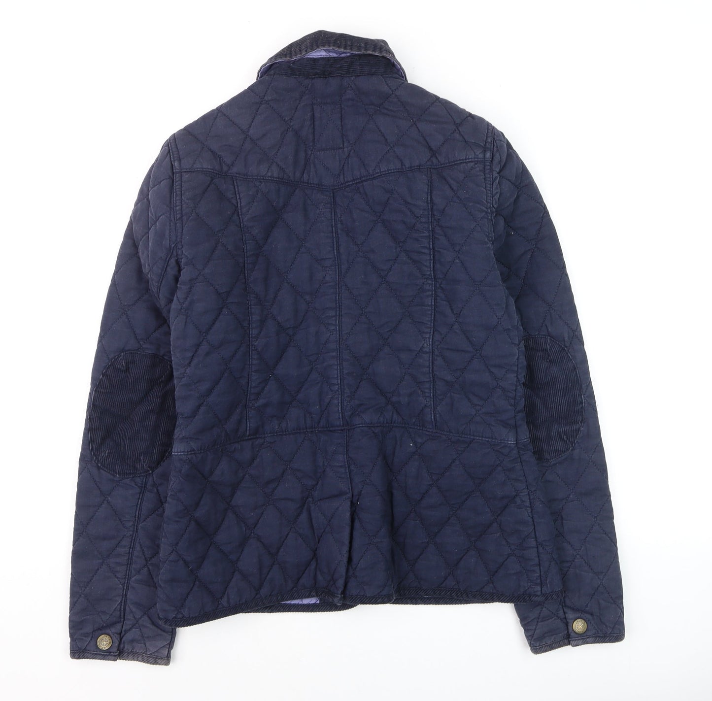 Womens UK Size 8 Crew Clothing Co. Blue Quilted Coat