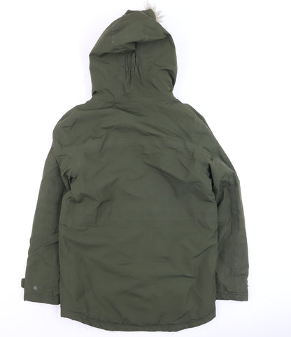 Regatta Boys Green Parka Coat 11-12 Years Hooded Waterproof Winter Jacket