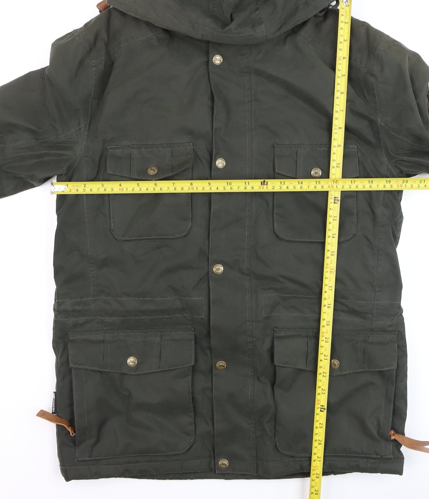 Mens UK Size XS Trespass Green Parka Coat