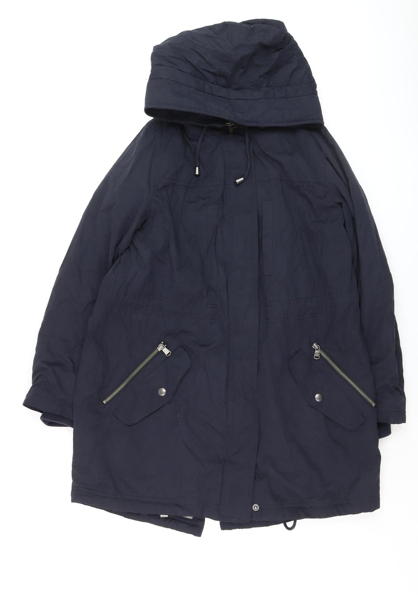 Womens UK Size 10 Jigsaw Blue Parka Coat