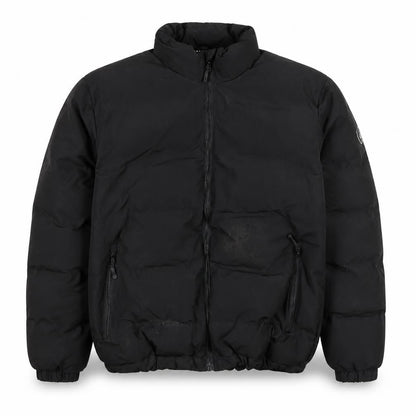 Pull&Bear Men's Black L Puffer Jacket Winter Polyester Coat