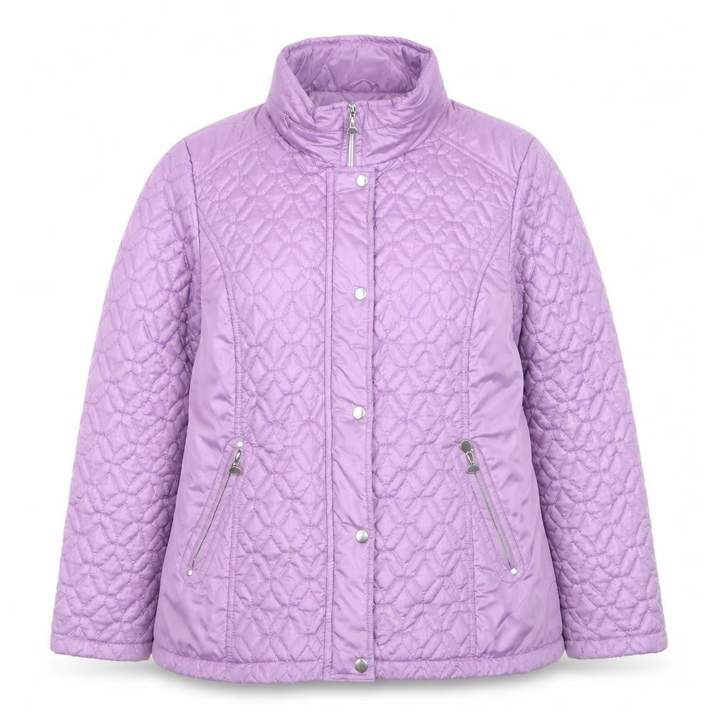 Womens UK Size L Damart Purple Quilted Coat