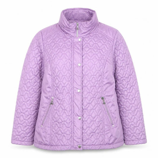 Womens UK Size L Damart Purple Quilted Coat