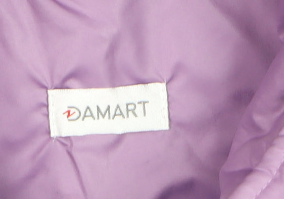 Womens UK Size L Damart Purple Quilted Coat