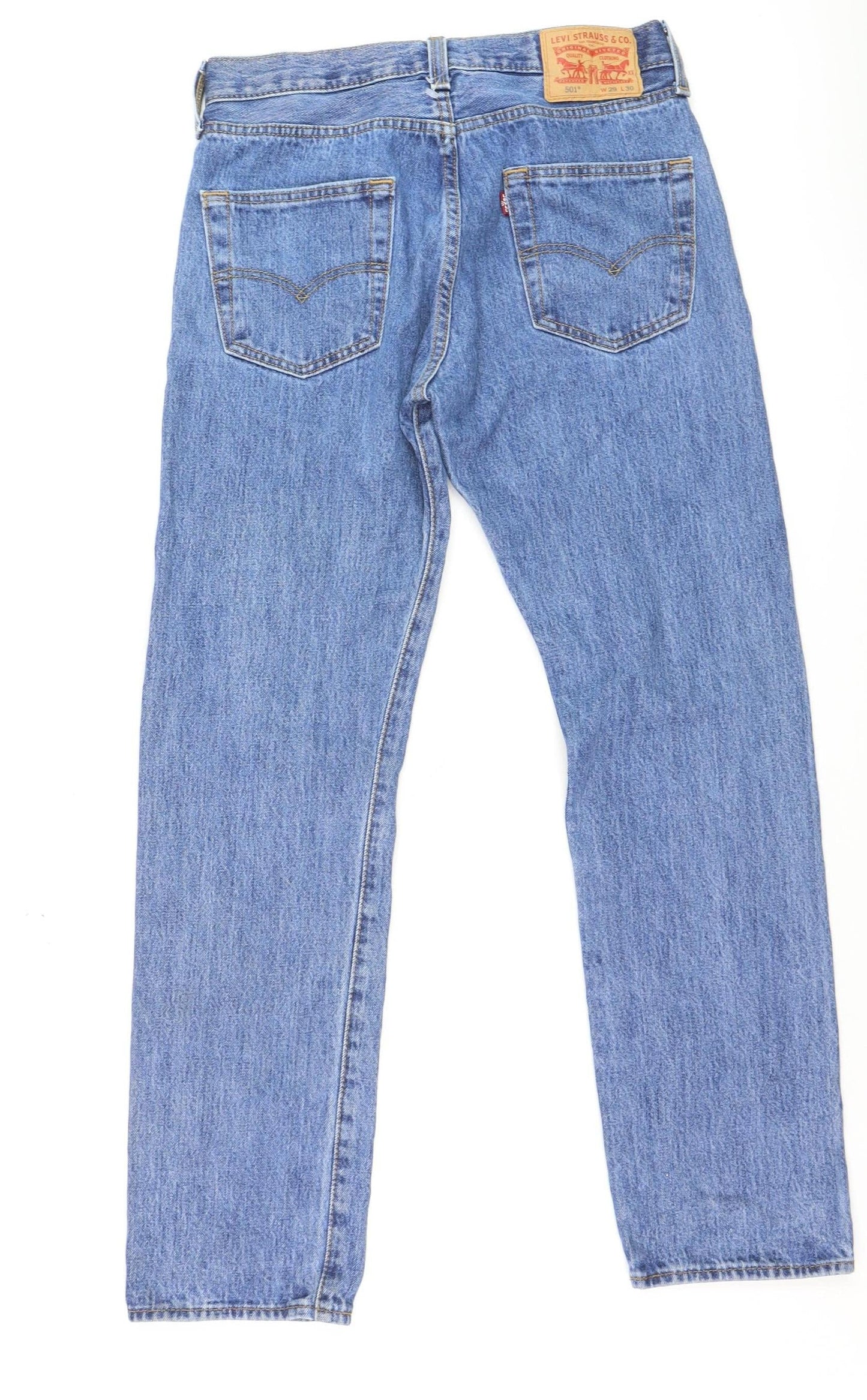 Womens UK Size 12 Levi's Regular Fit Straight Blue Jeans
