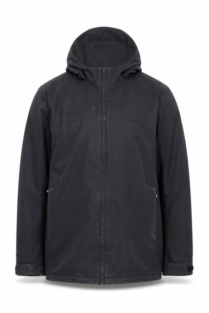 Mens UK Size XL Weatherproof Black Rain Coat