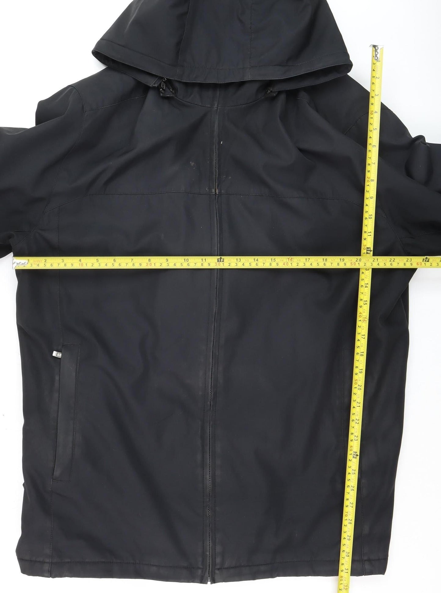 Mens UK Size XL Weatherproof Black Rain Coat