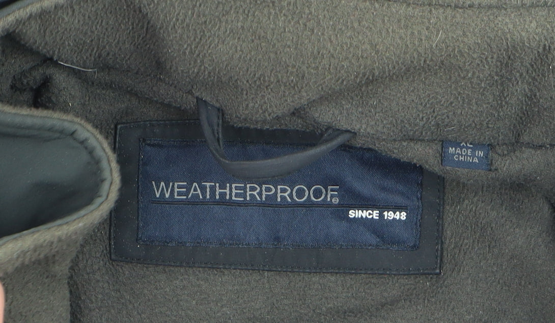 Mens UK Size XL Weatherproof Black Rain Coat