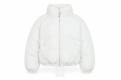 PRETTYLITTLETHING Women’s Petite White Cropped Puffer Jacket UK 2
