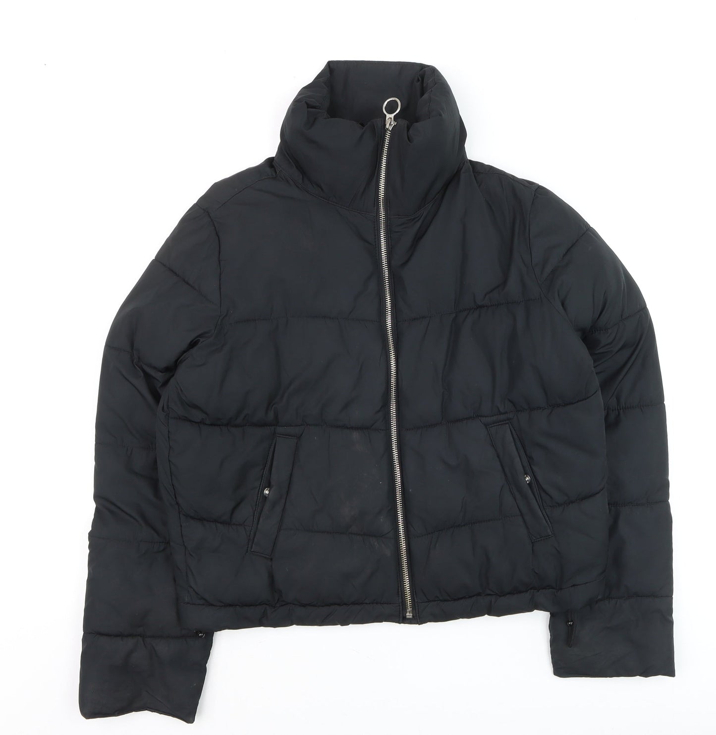 Womens UK Size XS Hollister Black Puffer Jacket