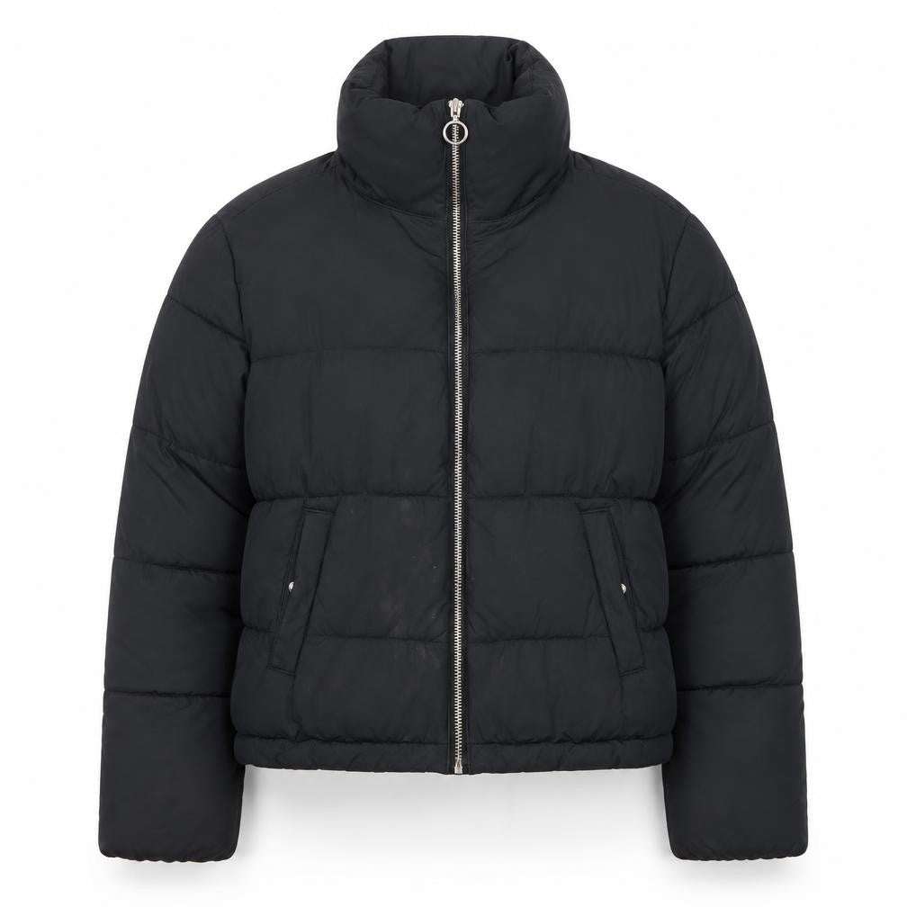 Womens UK Size XS Hollister Black Puffer Jacket