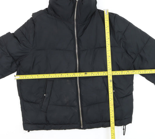 Womens UK Size XS Hollister Black Puffer Jacket