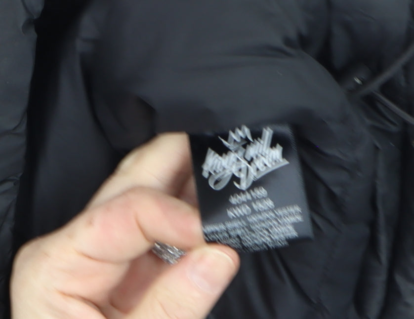 Mens UK Size M Kings Will Dream Black Puffer Jacket