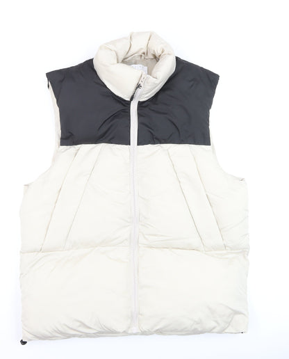 Mens UK Size L ASOS DESIGN Ivory Puffer Jacket