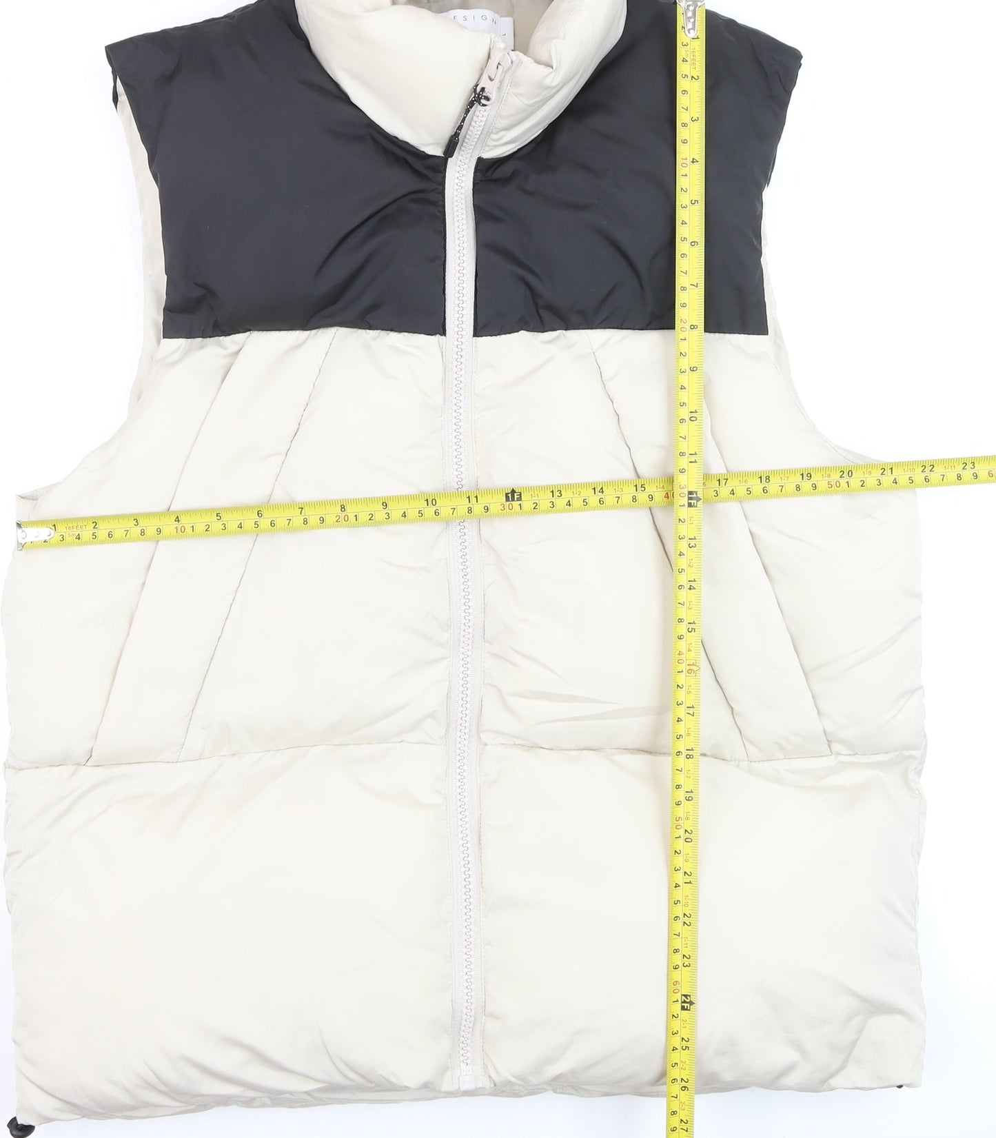 Mens UK Size L ASOS DESIGN Ivory Puffer Jacket