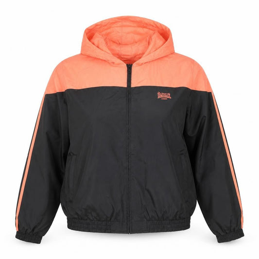 Womens UK Size 16 Lonsdale Black Windbreaker Coat
