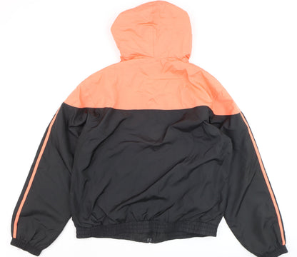 Womens UK Size 16 Lonsdale Black Windbreaker Coat